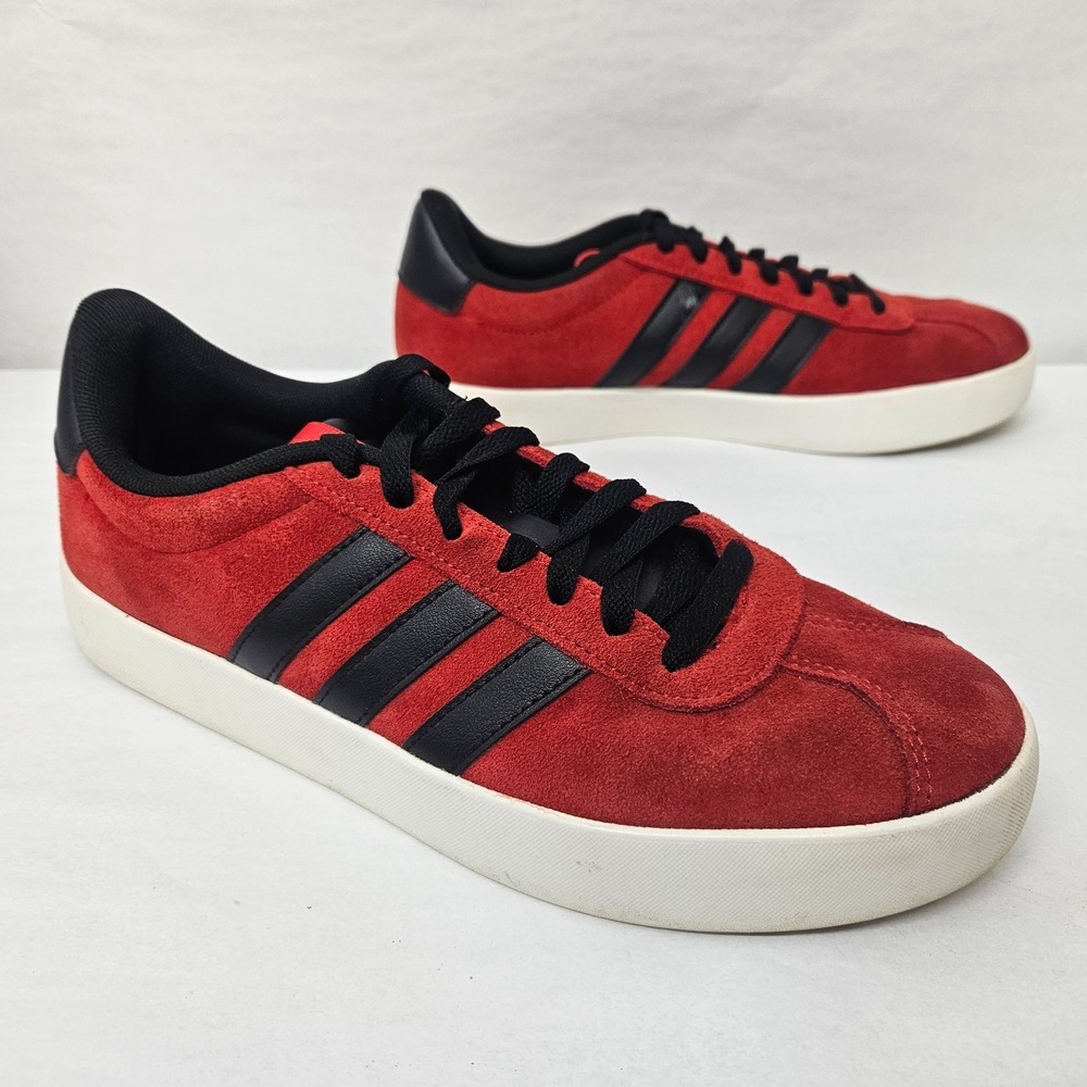 adidas Red and Black Suede Athletic Sneakers